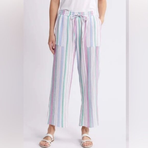 Caslon NWT Striped Gauze Pants Sz Small - Picture 1 of 6